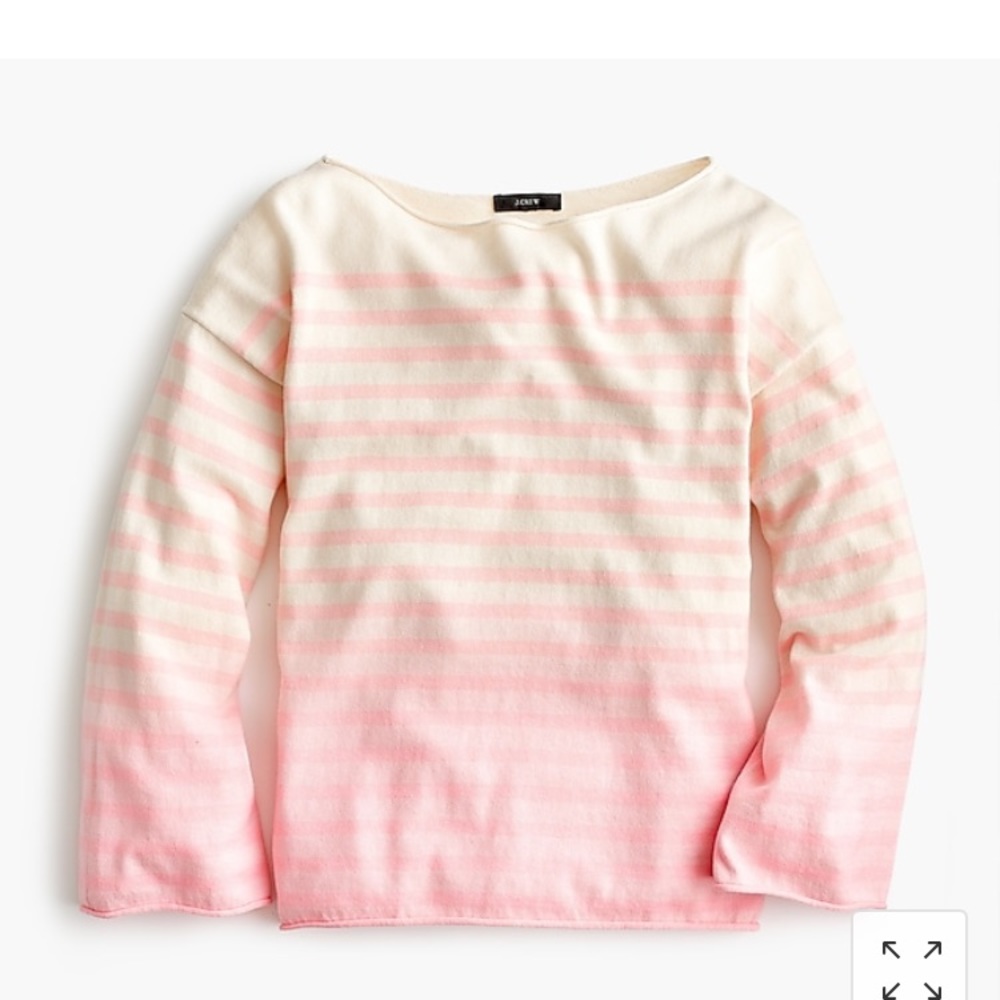 J Crew Dip-Dye Stripe Sweater